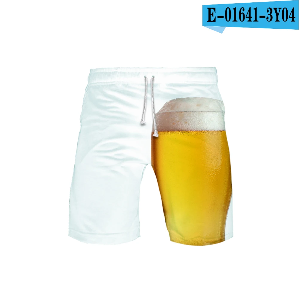 Beer day 3D Повседневная новая одежда с принтом Мужские дышащие и удобные летние шорты вентиляция Пляж Горячая Распродажа шорты плюс - Цвет: YH06