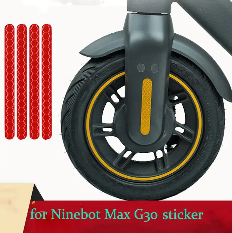 For Max G30 Electric Scooter Wheel hub Parts Wheel Reflective Protector Stickers 