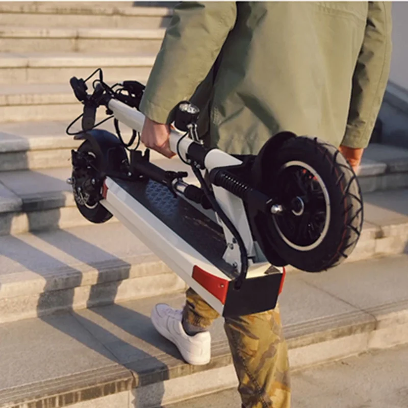 Electric Scooters Adults Two Wheels Electric Scooters With Seat 10 Inch Brushless Motor 500W 48V Folding Electric Skateboard