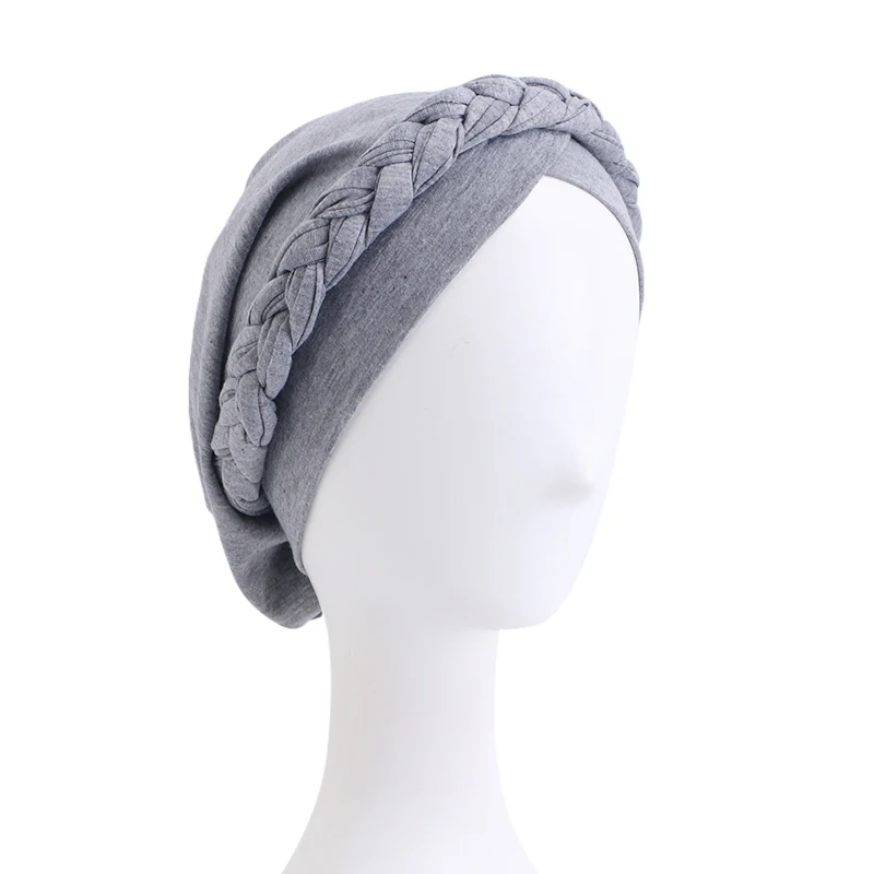 Women's Stretch Turban Hat - Cotton Head Scarf For Chemo, Hair Loss, Alopecia - Bohemian Floral Ruffle Design - View #3
