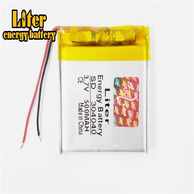 3 7 V полимерный литиевый аккумулятор 304040 500mAh M6 Аккумулятор MP4 MP3 маленький динамик