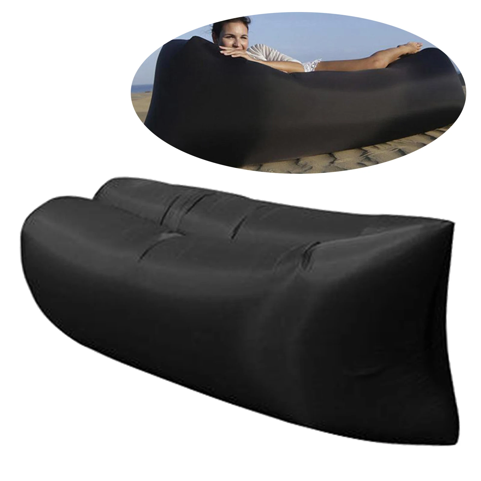 Inflatable Air Bed Sofa Lounger Couch Chair Bag Hangout Outdoor Camping Beach Inflatable Couch Sofa Indoor Outdoor Adults Kids