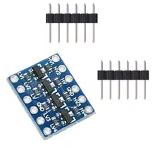 10 pces 4 canais iic i2c lógica conversor de nível módulo bidirecional 3.3v a 5v shifter para arduino