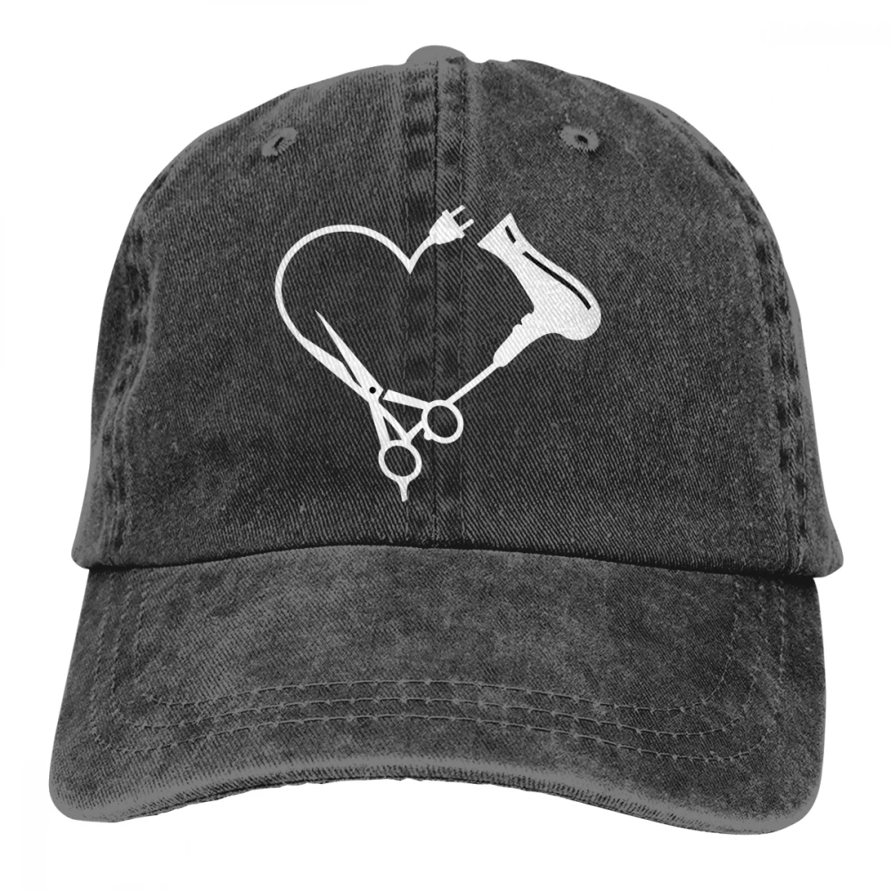 Стильный стилист Love Casquette черные унисекс Мужские Женские джинсовые бейсболка с ремешком кепки Регулируемая шляпа для гольфа папа