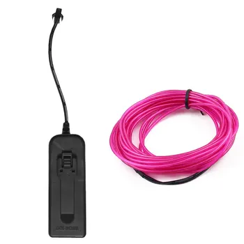 

3M Flexible EL Wire Tube Rope Battery Powered Flexible Neon Light Car Party Wedding Decor With Controller LED Light DropShipping