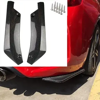 

2Pcs Universal Car Rear Bumper Lip Spoiler Diffuser Splitter Scratch Protector 2020 Splitter Lip Bumper Deflector Spoiler