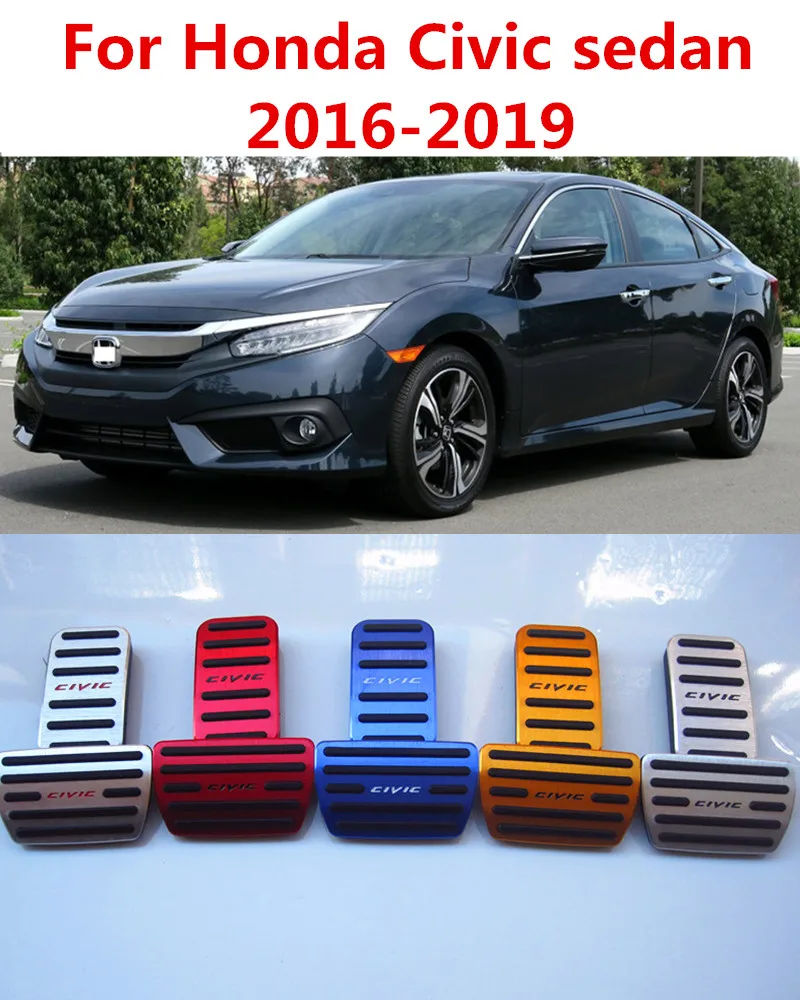 Автомобильные аксессуары алюминиевые педали автомобильные для Honda Civic Седан- педаль акселератора тормоз подставка для отдыха ноги педаль