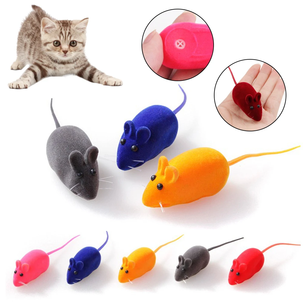 Cat Toy Colorful little Mouse Toy Vocal Pet Toy Interactive Funny Cat Favorite Toy Simulation Mouse HOT Sale Toy pet supplies