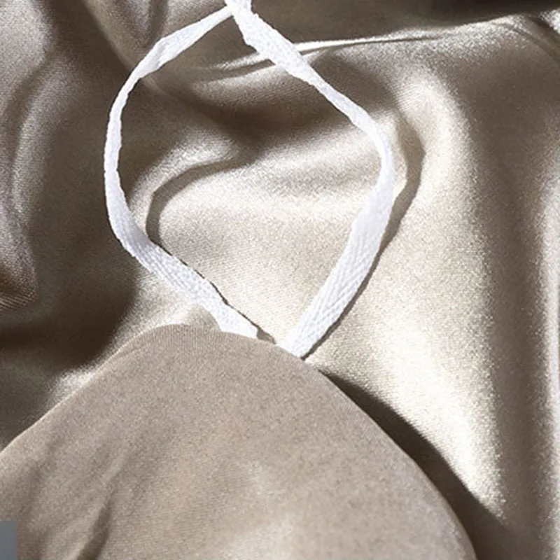 Mulberry Silk luxury Bedding Set with fitted sheet High-end 100% Silk Satin Bedding Sets soft smooth Solid Color quilts Cover