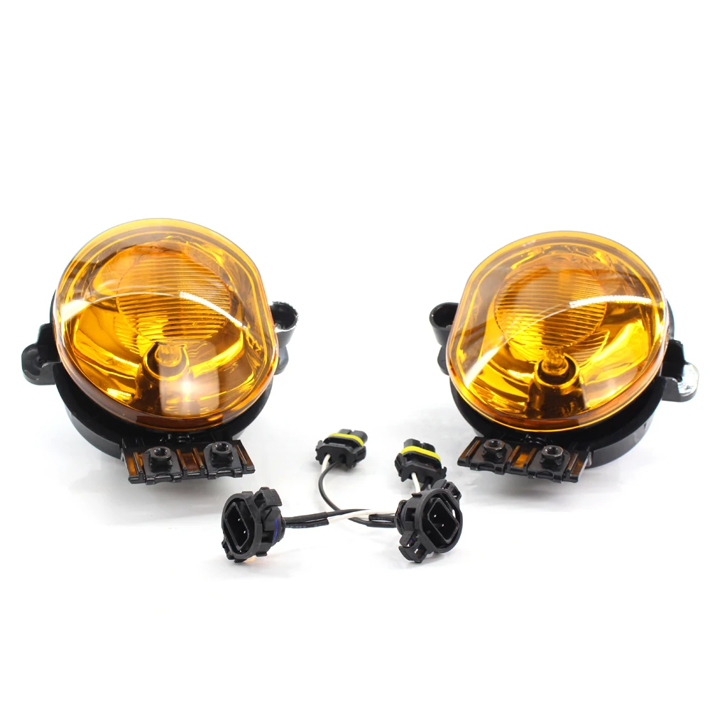 

Left Right Side Yellow Lens Fog Light Bumper Lamp for Dodge Ram/Durango 1500 2002-08 2500 3500 55077475AC, 55077474AC