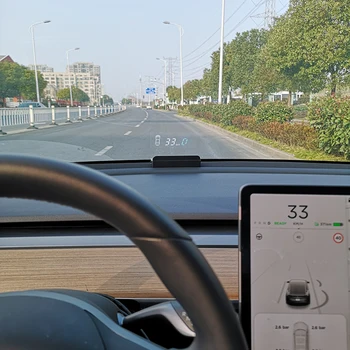 

Unique Overspeed Warning System​ Parts Portable Car WindscreenM3 Projector Ornaments for Tesla Model 3 OBD 2 HUD