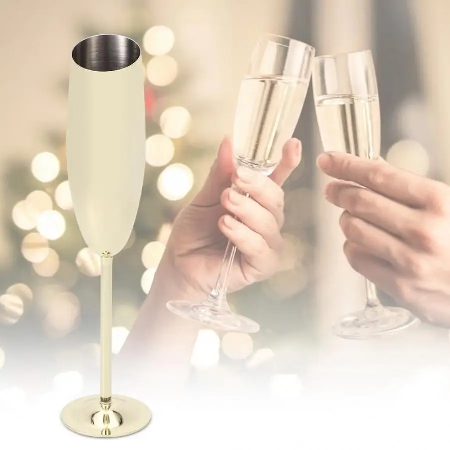 200 мл бокал для шампанского es Home 304 из нержавеющей стали бокал для вина, бокал для коктейля, многоразовые барные принадлежности, бокал для вина