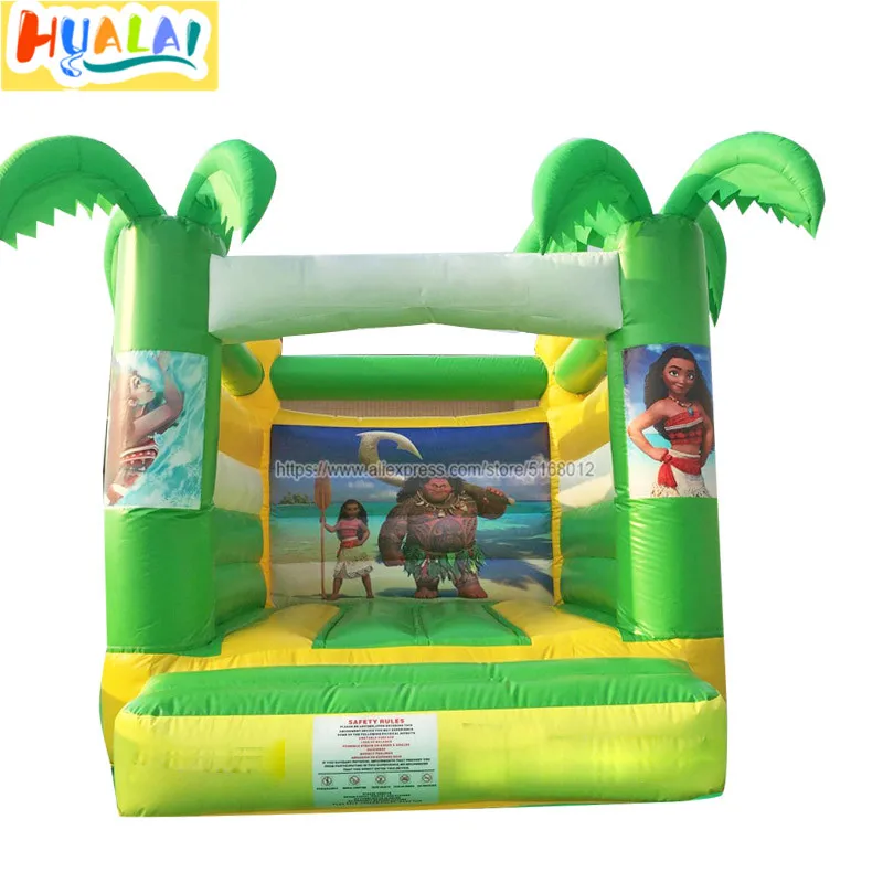 

mini inflatable bouncer jumping castle coconut tree house combo for rental kids party event PVC 3.5X3X2.8m free shipping