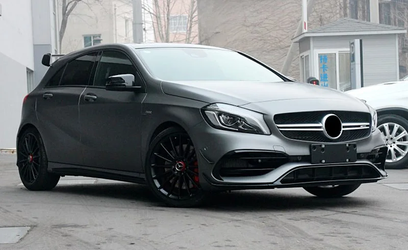 Для MercedesMB A-Class W176 a180 a200 a250 ABS передний бампер для губ Canards 8 шт./компл. A45AMG Стиль переднего бампера разветвитель 16-в
