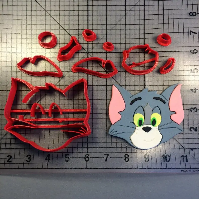 

Cartoon TV Character Tom And Jerry Cookie Cutter Set 3D Printed Fondant Cupcake Top Cake Decoration Tools Fondant Top Cutter