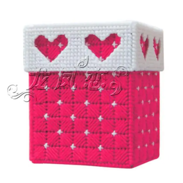 12x12x14 см в форме сердца коробка для хранения салфеток Набор для вышивки DIY ручной работы набор для рукоделия вязание крючком, вязание рукоделия