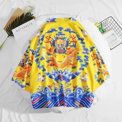 style N Японское кимоно кардиган для мужчин Haori Yukata мужской костюм самурая одежда кимоно куртка Мужская s кимоно рубашка Yukata Haori - Цвет: style N