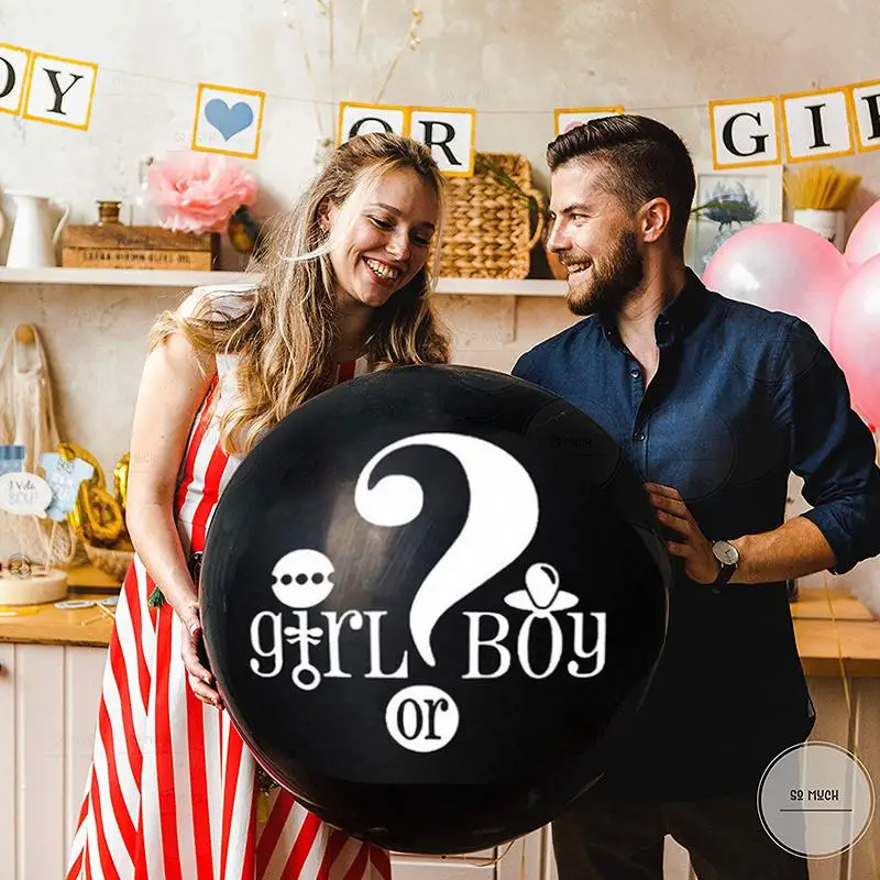 Воздушный шар Пол раскрыть вечерние поставки | Baby Shower аксессуары для мальчика или девочки | 36 дюймов раскрыть черный шар | реквизит для фотосессии