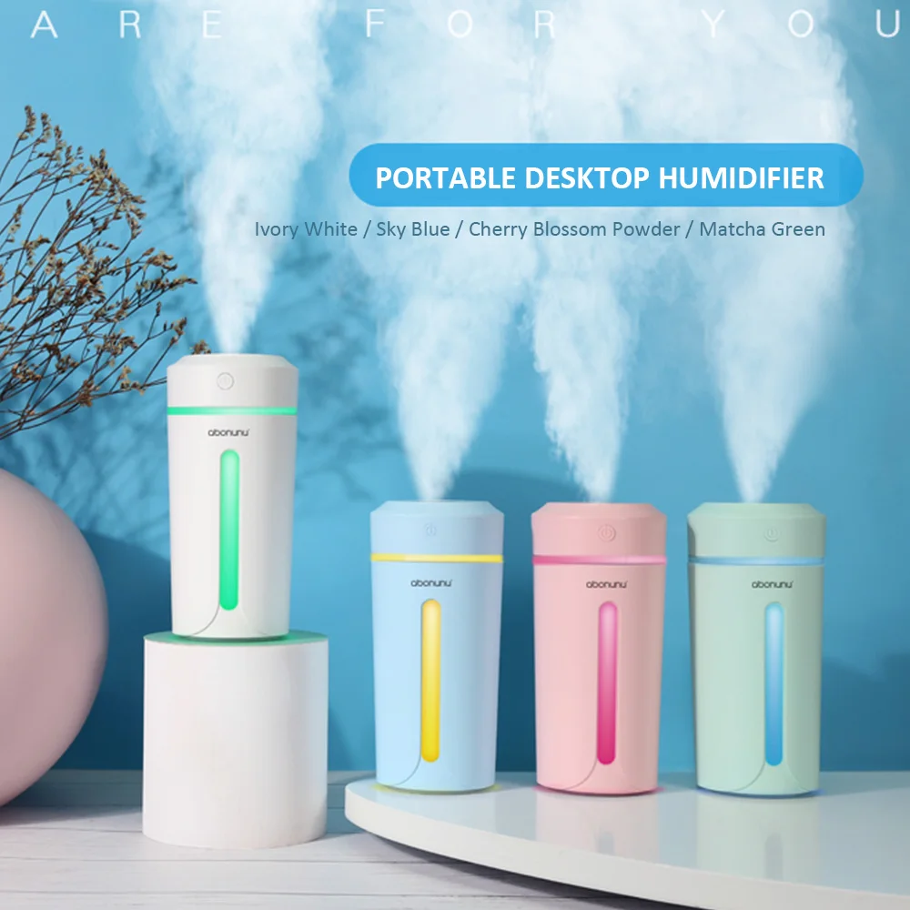 

Cup Air Humidifier Aromatherapy Humidificador Difusor USB Aroma Essential Oil Diffuser For Home Office LED nightLight Lamp 270ML