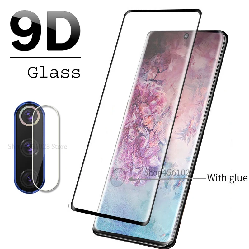 9D Camera Glass For Samsung Galaxy Note 10 Plus Tempered Screen Protector on Note10 Pro S10 | Мобильные телефоны и