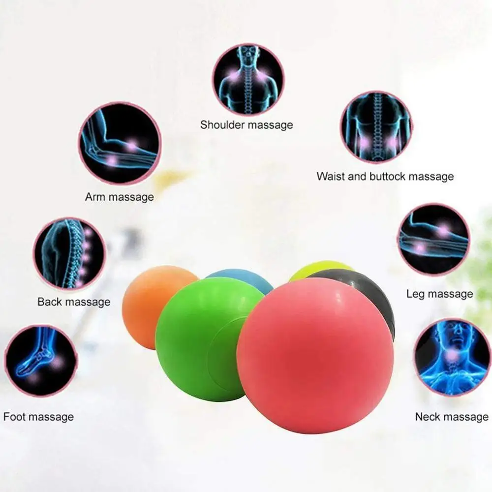 TPE Massage Ball Fitness Relieve Gym Trigger Point Massage Ball Training Fascia Hockey Ball Acupoint Healing Ball Fitness Ball