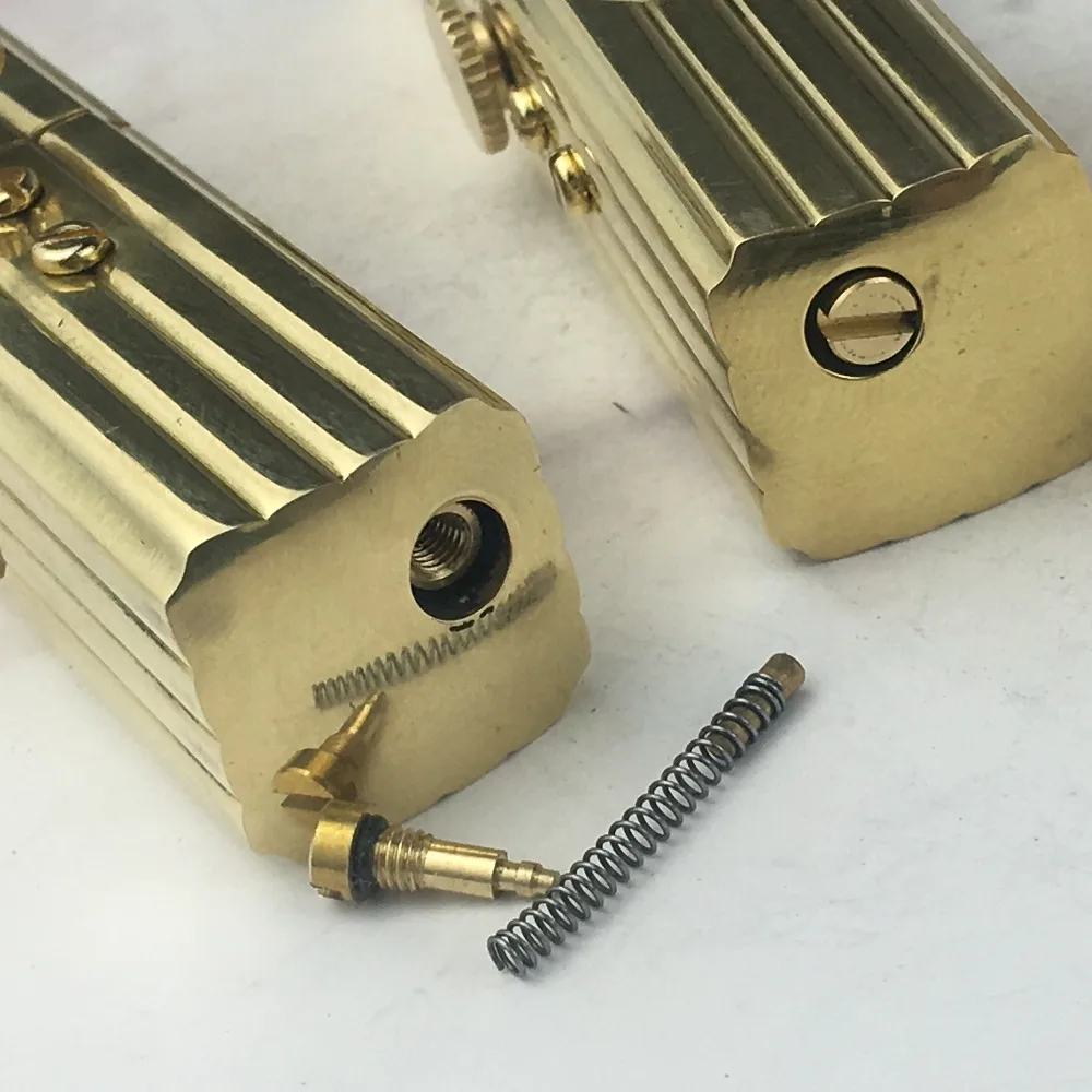 CNC ручной работы винтажная латунная Автоматическая зажигание бензинового масла зажигалка; безопасный замок, творческие подарки EDC инструмент