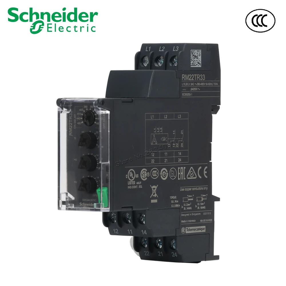 3 Phase Voltage Control Relay 3AC 380480V Schneider RM22TR33