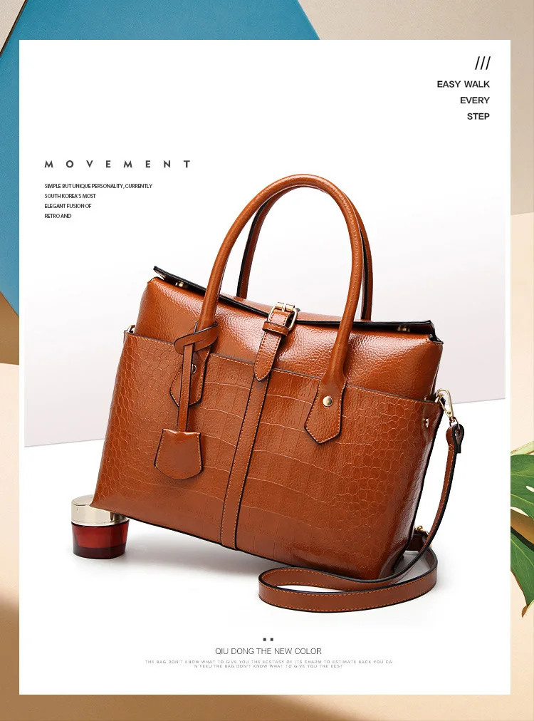 Green Red Fuax Crocodile Handbag Women Luxury Large Leather Handbags Alligator Crossbody Bag for Women Shoulder Office Tote Bag (2)