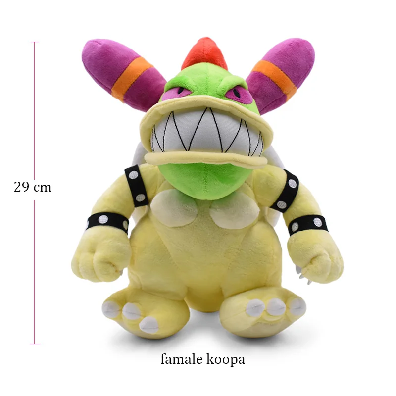 Стиль аниме мультфильм супер марио Famale король купа боузер темный Koopa Bone Kuba кукла плюшевая игрушка рождественский подарок для детей - Цвет: famale koopa