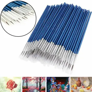 

100 Pcs/set Watercolor Gouache Paint Brushes Stroke Brush Painting Painting Line Pen Hair Art Set Supplies M4H9