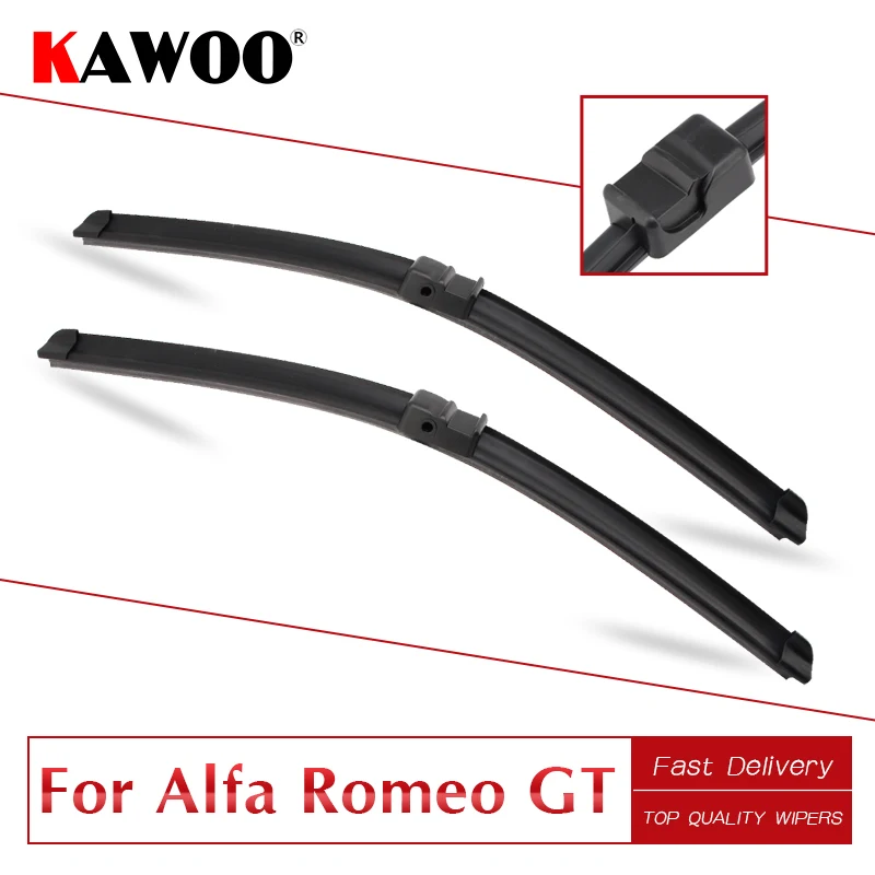 Автомобильные стеклоочистительные полосы для Alfa Romeo GT 937 2003 2004 2005 2006 2007 2008 2009 2010 мягкий натуральный каучук стеклоочистители Fit сторона контактный/с u-образным креплением кронштейн