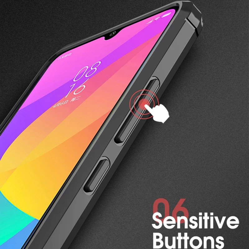 Для mi 9 Lite чехол из углеродного волокна противоударный чехол для телефона для Xiaomi mi CC 9 mi 9 Lite чехол Полная защита бампер гибкий корпус