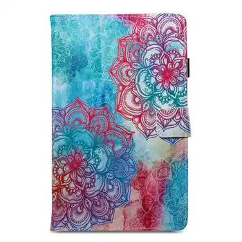 

Fashion Colorful Painted PU Leather Case For Huawei MediaPad M5 8.4 inch SHT-W09 SHT-AL09 smart leather tablet case+Gift