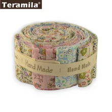 Teramila хлопковая ткань с цветочным принтом 5x50 см желейные рулонные полоски 6-9 шт./лот Telas DIY Лоскутная Ткань Tissus одеяла ремесло