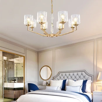 

Nordic Pendant Lights Post Modern Simple European Crystal Glass Decorated Living Room Bedroom Dining Room Personality Lamps