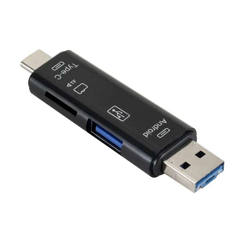 Type C и Micro USB 5 в 1 OTG кард-ридер флэш-накопитель высокоскоростной USB2.0 Универсальный