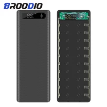 10*18650 Power Bank Case Dual USB With Digital Display Screen Mobile Phone Charger DIY Shell 18650 battery Holder Charging Box