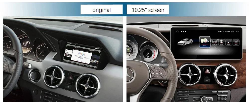 Excellent 4G Ram Android 10.25" Display with GPS Navigation Bluetooth Radio Function for Mercedes Benz GLK X204 2013-2015 Head Unit Screen 0