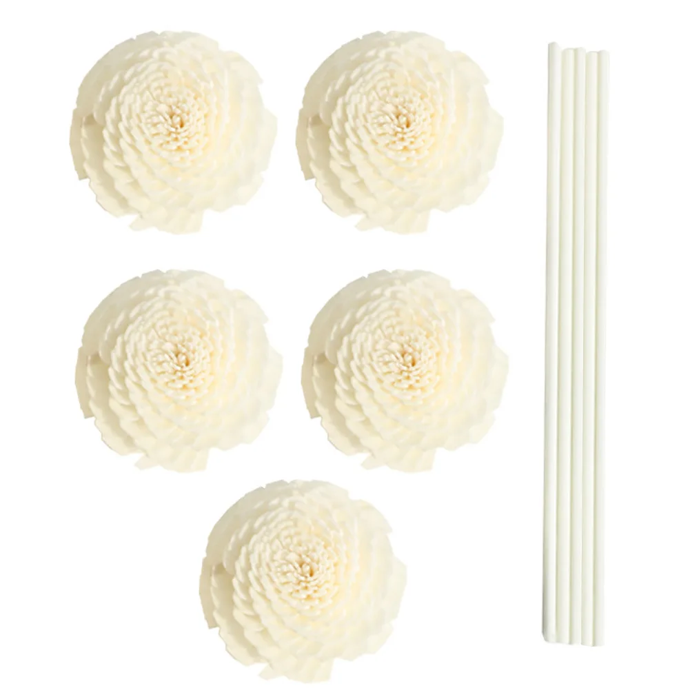 

5 Pcs Rattan Reed Diffuser Sticks Essential Bathrooms Oil Decoration Professional Practical Aroma Replacement Flower Head Hotel