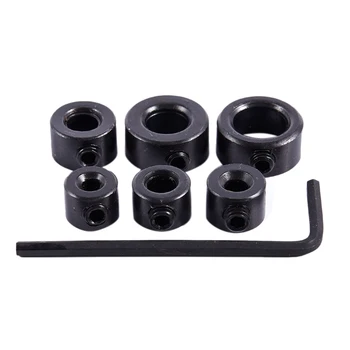 

GTBL 6-in-1 3-10mm internal diameter drill depth limiter depth stop set black