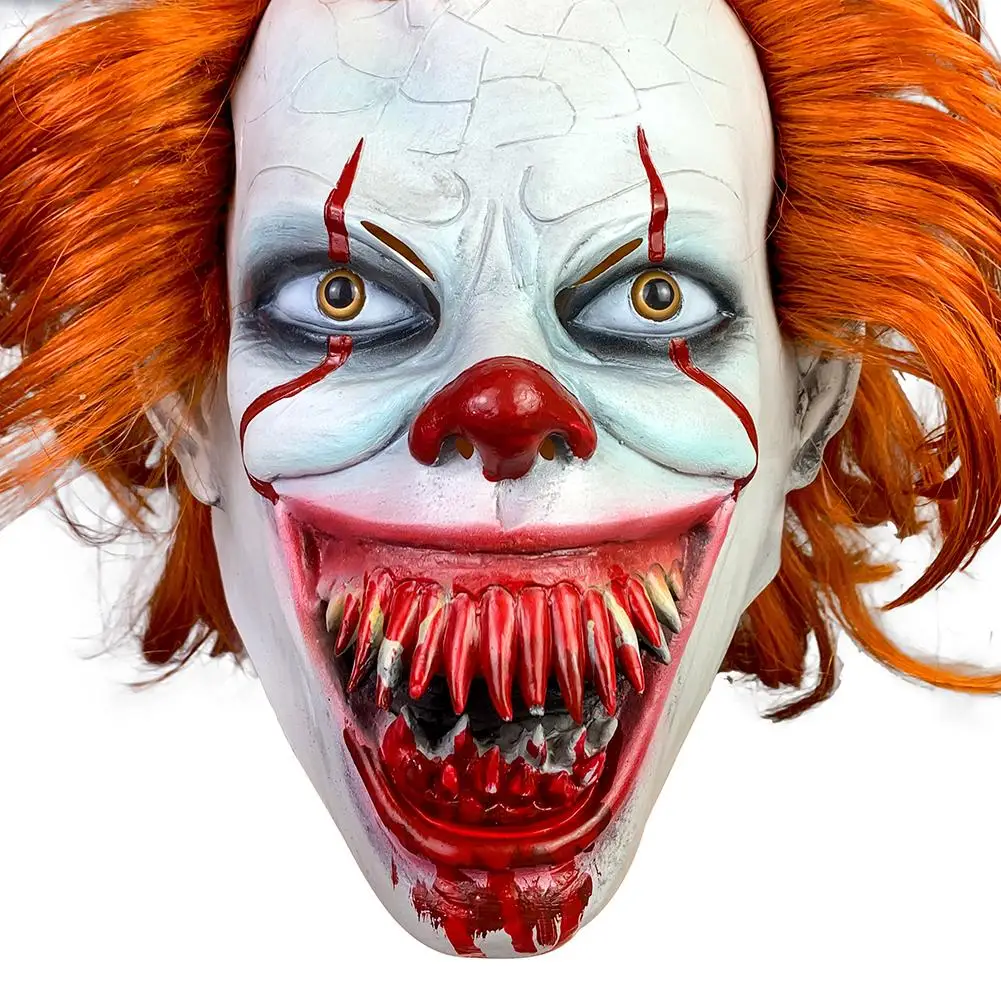 Взрослый Ужас латекс страшная маска на Хеллоуин Косплей Костюм реквизит для украшения вечеринки страшная маска на Хеллоуин Момо маски