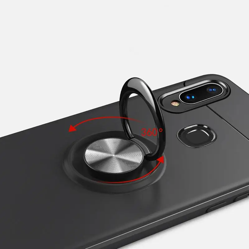Auroras для VIVO Y11 чехол в деловом стиле с кольцом на палец магнитный держатель для телефона задняя крышка для VIVO Y12 Y15 Y17 Funda чехол s