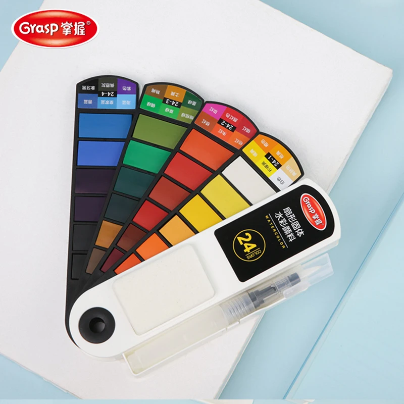 42-color Solid Watercolor Paint Box Portable Brush Pen Oil Paint Artistic Painting Supplies watercolor painting set watercolor paint watercolor pigment