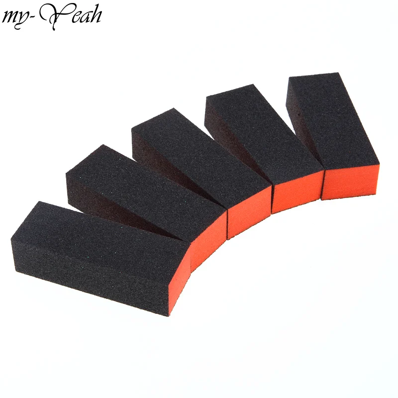 

my-Yeah 5 Pcs/Set Nail Art Black UV Gel Polishing Sanding Sponge Buffing Buffering File Block Foam Sandpaper Manicure Tools