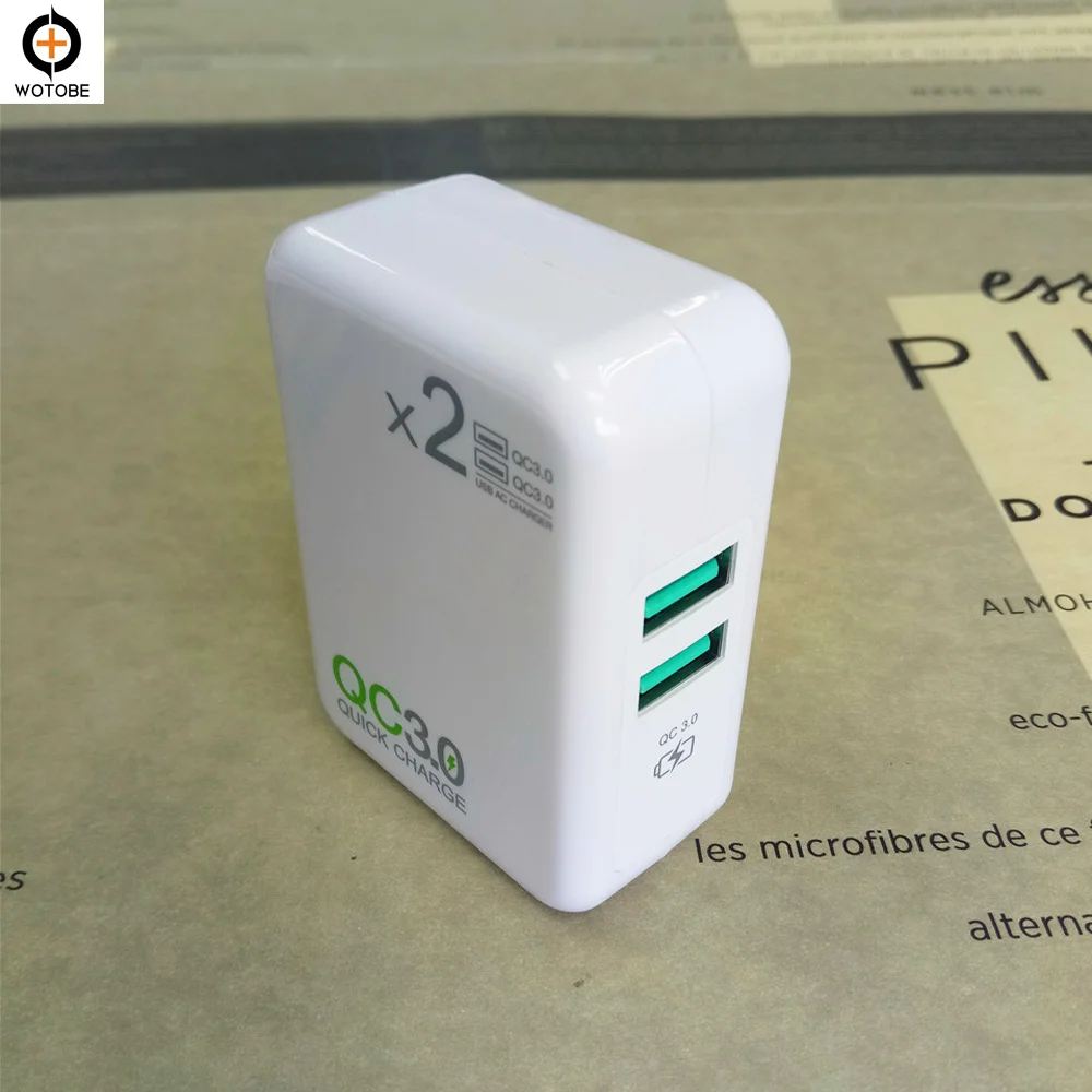 Dualport QC3.0 Fast Charging 18W Wireless Charging Power Adapter for