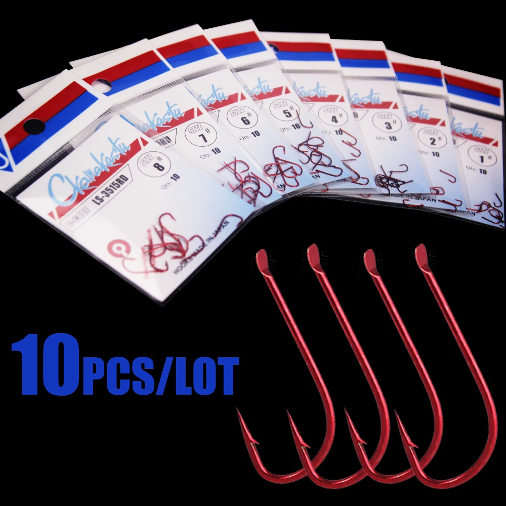 Красные рыболовные снасти Ckamakastu 3515 аксессуары круглые крючки для рыбы