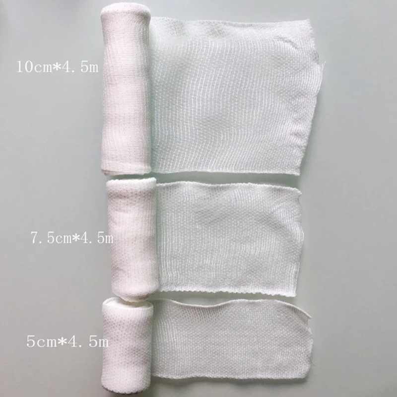 1Roll 10cmx4.5m Elastic Bandage First Aid Kit Gauze roll Wound Dressing Nursing Emergency Care Bandage