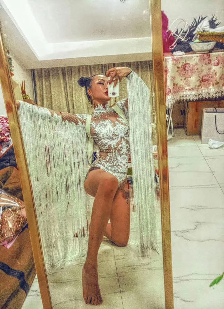 Mono de mujer сексуальные хрустальные брильянты piedras de lentejuelas de escala de peces para cantante bailarina club nocturno fiesta d
