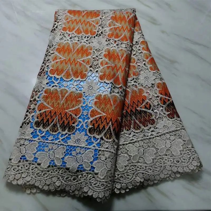 color11 Горячая нигерийская кружевная ткань Высокое качество африканская швейцарская вуаль кружева дизайн белый хлопок кружева АФРИКАНСКАЯ гипюровая ткань - Цвет: color11