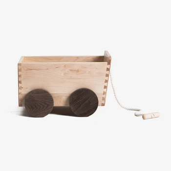 

Primary Children's Series Dudu Car Children's Storage Box White Maple Black Walnut